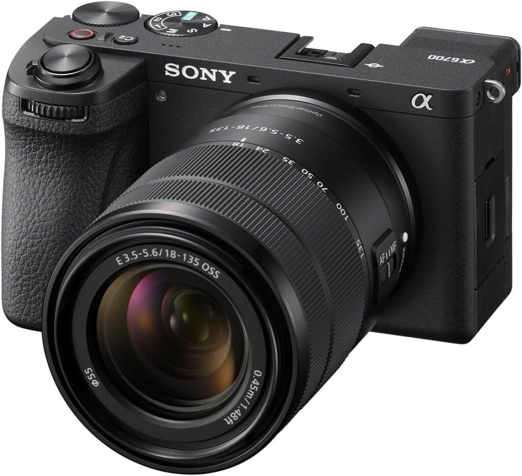 Sony Alpha 6700 – APS-C Interchangeable Lens Camera with 26 MP sensor, 4K video, AI-Based Subject Recognition, Log Shooting, LUT Handling and Vlog Friendly Functions