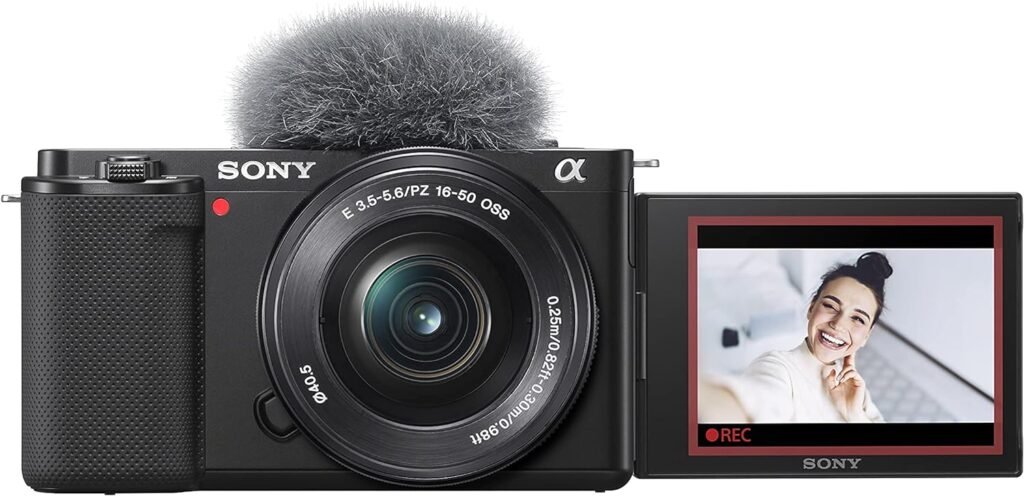 Sony Alpha ZV-E10 - APS-C Interchangeable Lens Mirrorless Vlog Camera Kit - Black (Renewed)