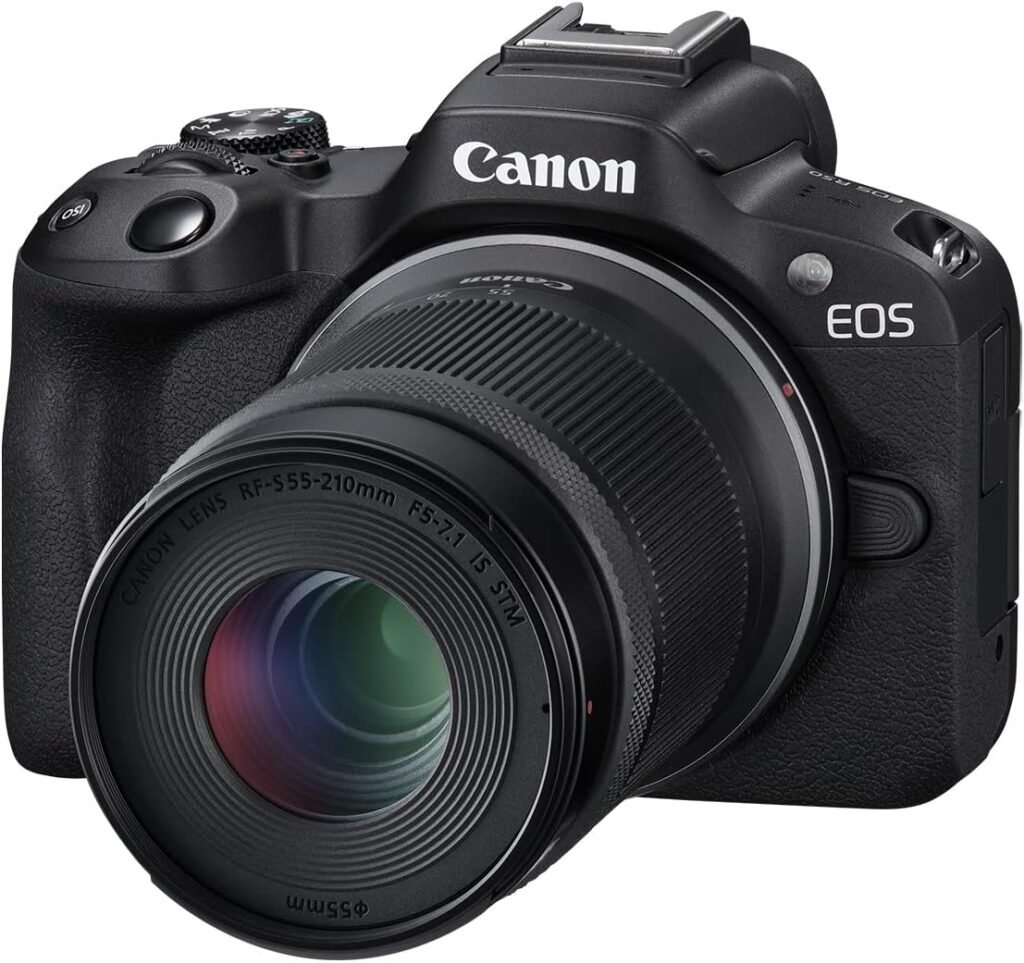 Canon EOS R50 Mirrorless Vlogging Camera (White) w/RF-S18-45mm F4.5-6.3 is STM Lens, 24.2 MP, 4K Video, Subject Detection  Tracking, Compact, Smartphone Connection, Content Creator