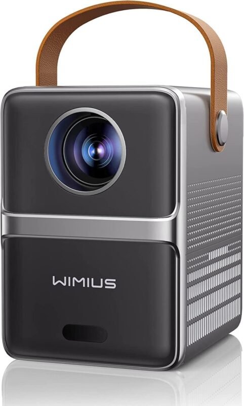 [Electric Focus] Mini Projector with 5GWiFi and Bluetooth, WIMIUS 1080P Outdoor Projector, Portable Movie Projector, 300 Screen, Compatible with iOS/Android/TV Stick/HDMI/PS5