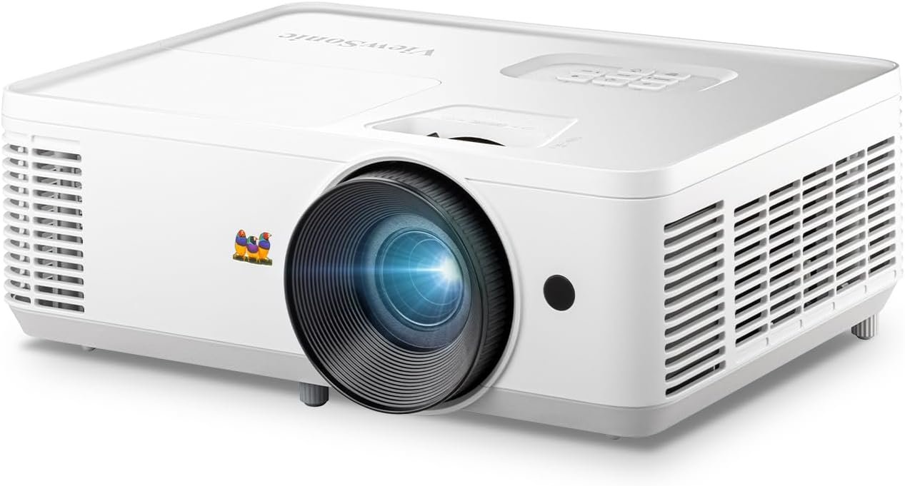 ViewSonic PA503HD 4000 Lumens High Brightness Projector with 1.1x Optical Zoom, USB, and HDMI inputs for Home and Office