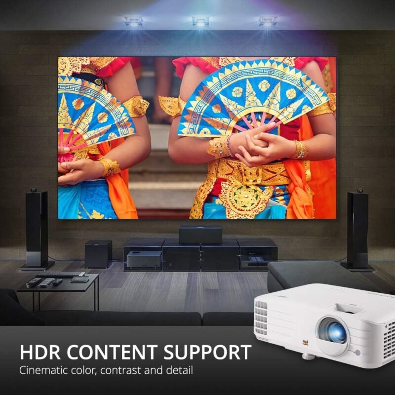 ViewSonic PX701HDH 1080p Projector, 3500 Lumens, Supercolor, Vertical Lens Shift, Dual HDMI, 10w Speaker, Enjoy Sports and Netflix Streaming with Dongle